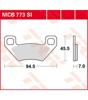 BRAKE PAD TRW MCB773SI