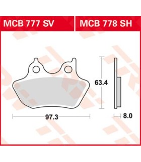 BRAKE PAD TRW MCB777SV