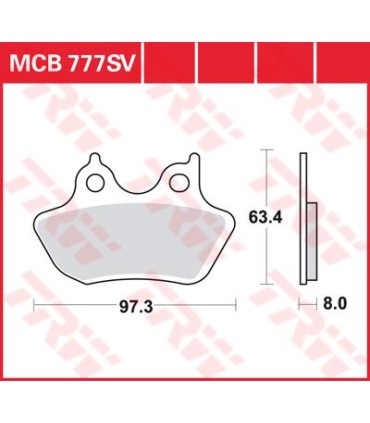BRAKE PAD TRW MCB777SV
