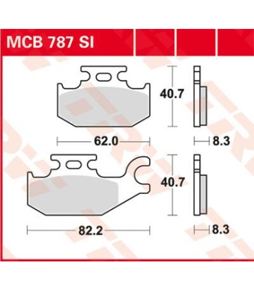 BRAKE PAD TRW MCB787SI