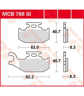 BRAKE PAD TRW MCB788SI