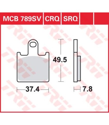 BRAKE PAD TRW MCB789SV