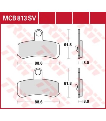 BRAKE PAD TRW MCB813SV