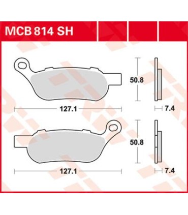 BRAKE PAD TRW MCB814SH
