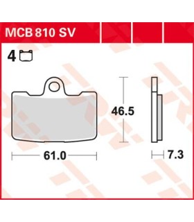 BRAKE PAD TRW MCB810SV