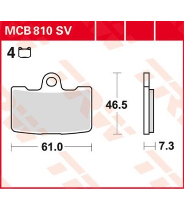 BRAKE PAD TRW MCB810SV