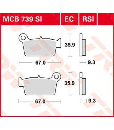 BRAKE PAD TRW MCB739RSI