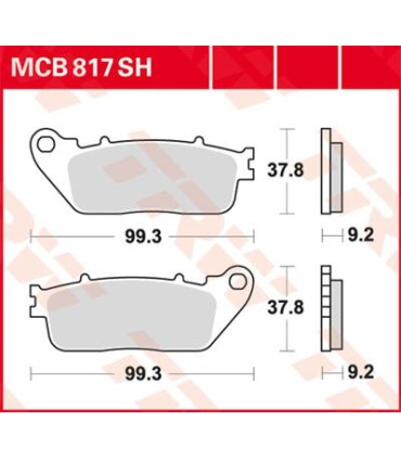 BRAKE PAD TRW MCB817SH