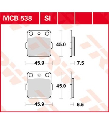 BRAKE PAD TRW MCB538SI