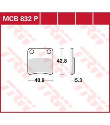 BRAKE PAD TRW MCB832P