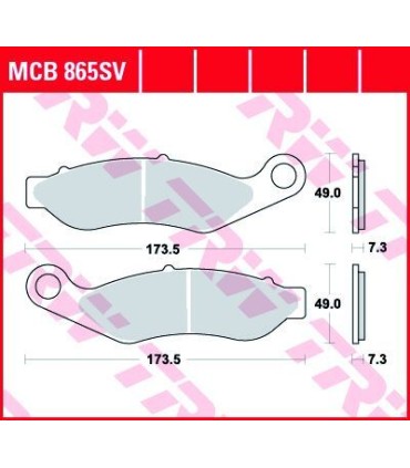 BRAKE PAD SINTER FRONT STREET