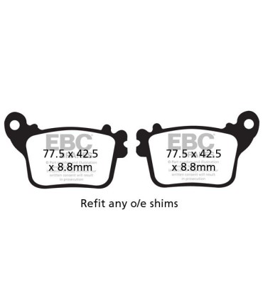 BRAKE PAD VEE SEMISNTRD