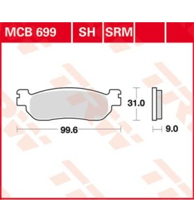BRAKE PAD SINTER SCOOTER 125+