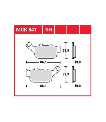 BRAKE PAD SINTER REAR STREET