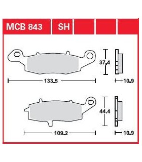 BRAKE PAD SINTER REAR STREET