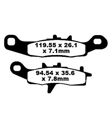BRAKE PAD CARBON TT DIRT