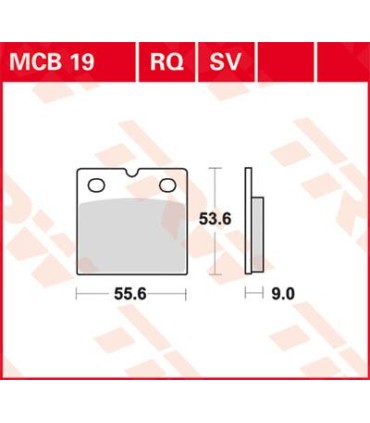 BRAKE PAD TRW MCB19