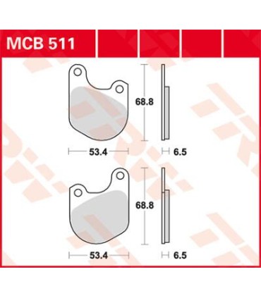 BRAKE PAD TRW MCB511