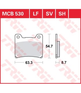 BRAKE PAD TRW MCB530