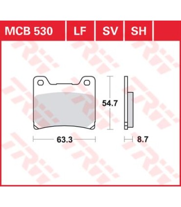 BRAKE PAD TRW MCB530