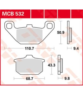 BRAKE PAD TRW MCB532