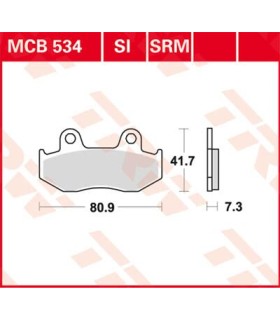BRAKE PAD TRW MCB534