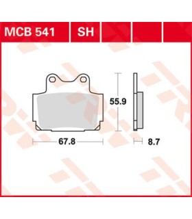 BRAKE PAD TRW MCB541