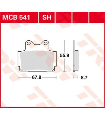 BRAKE PAD TRW MCB541