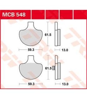 BRAKE PAD TRW MCB548