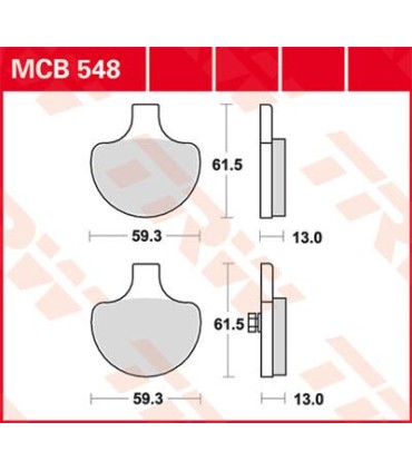 BRAKE PAD TRW MCB548