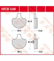 PLAQUETTES DE FREIN TRW MCB548