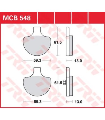 BRAKE PAD TRW MCB548