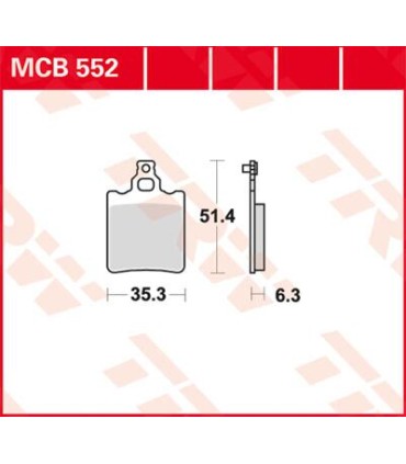BRAKE PAD TRW MCB552