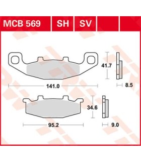 BRAKE PAD TRW MCB569