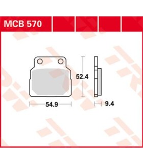 BRAKE PAD TRW MCB570