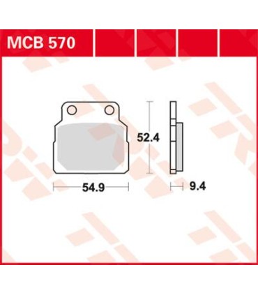 BRAKE PAD TRW MCB570