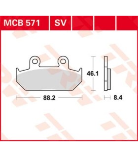 BRAKE PAD TRW MCB571