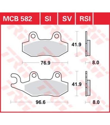BRAKE PAD TRW MCB582
