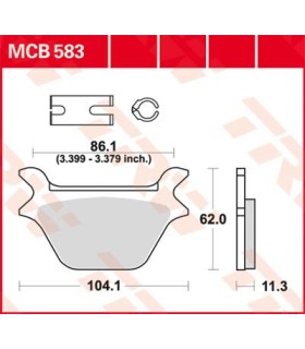 BRAKE PAD TRW MCB583