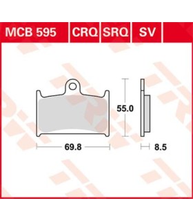 BRAKE PAD TRW MCB595