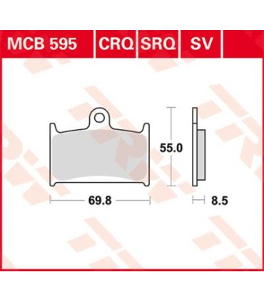 BRAKE PAD TRW MCB595