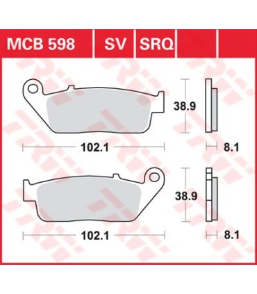 BRAKE PAD TRW MCB598