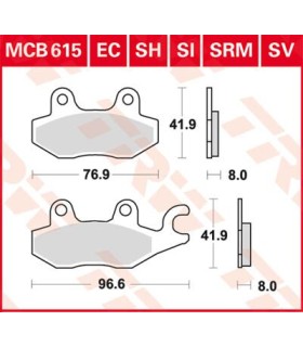 BRAKE PAD TRW MCB615