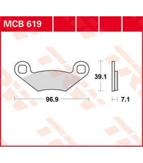 BRAKE PAD TRW MCB619