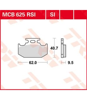 BRAKE PAD TRW MCB625SI