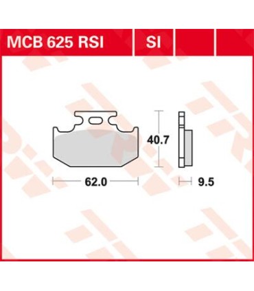 BRAKE PAD TRW MCB625SI
