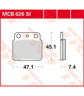 BRAKE PAD TRW MCB626SI