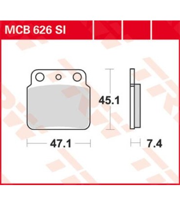 BRAKE PAD TRW MCB626SI
