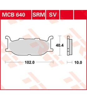 BRAKE PAD TRW MCB640