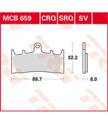 BRAKE PAD TRW MCB659